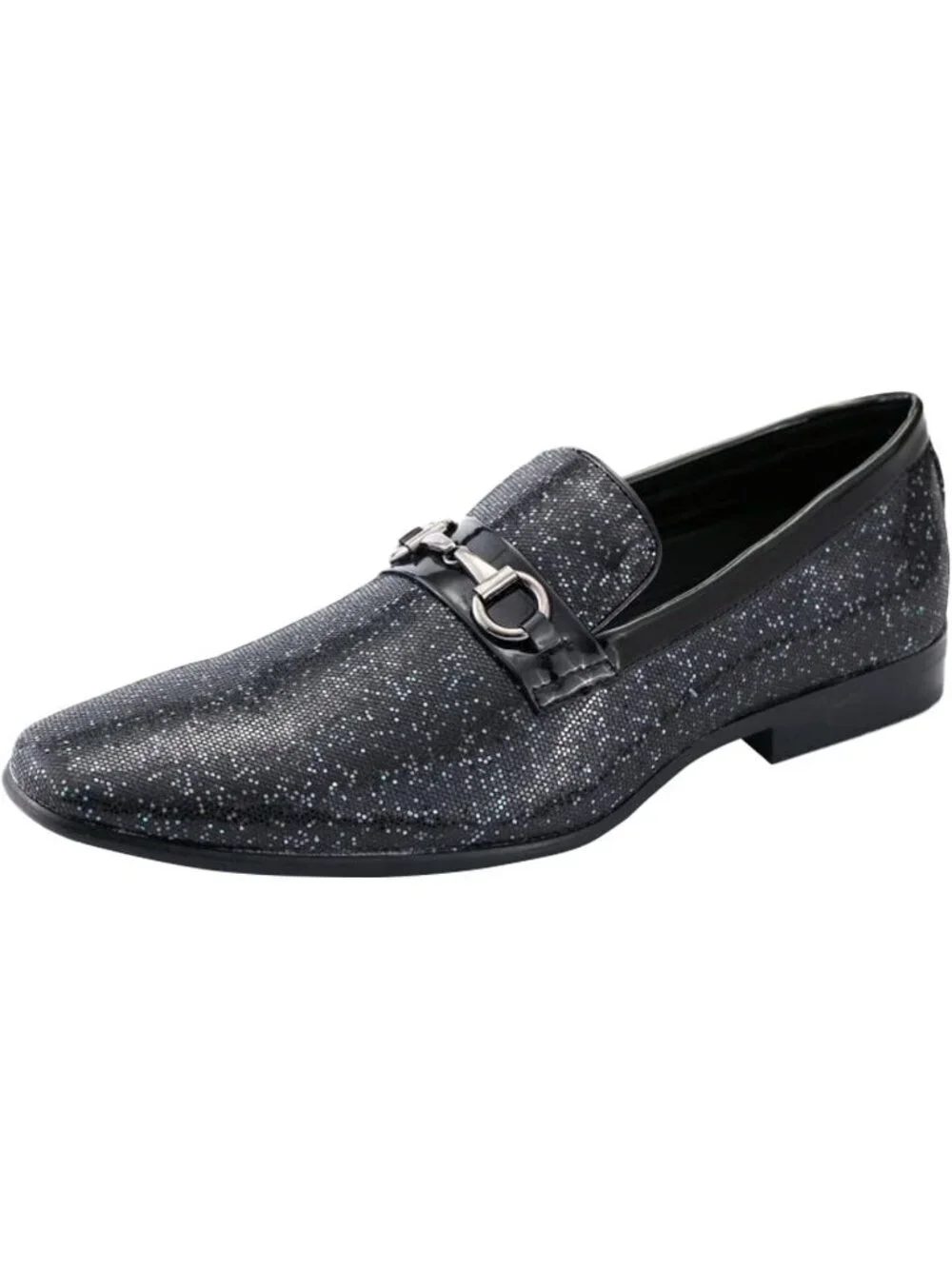 Amali Men's Black Sutton Velvet Tuxedo Loafer Slip On Formal Wedding Dress Shoes